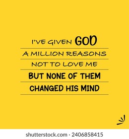 vector quote, believe in god blessing