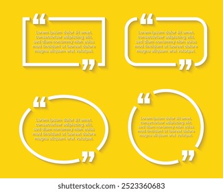 Citação Vetorial Para Mensagem E Texto. Mensagem E Texto Em Bolha