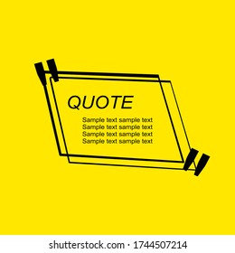 Vector of Quote Box with yellow background