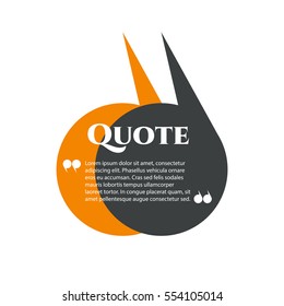Vector quote boxes with text isolated