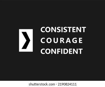 Vector Quote Consistent Courage Confident Stock Vector (Royalty Free ...