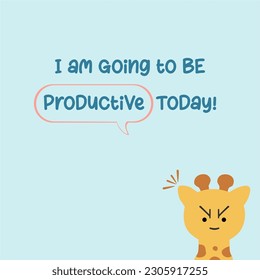 Vector quote with cute animal background