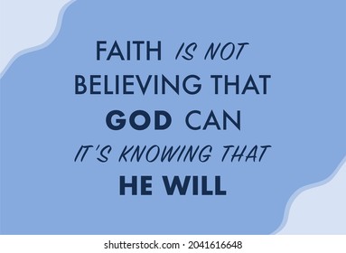 Vector Quote Faith Not Believing That Stock Vector (royalty Free 