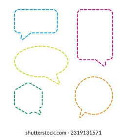 Vector quote frames templates set of colorful speech bubbles chat and talk icon illustration premium design vector eps10