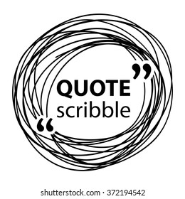 Vector Quote. Hand Drawn Scribble Circles, vector logo design elements