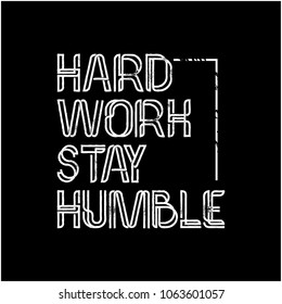 Vector Quote HARD WORK STAY HUMBLE
