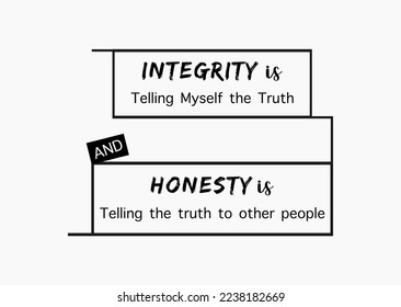 vector quote, integrity, truth and honesty