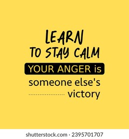 vector quote, learn to stay calm