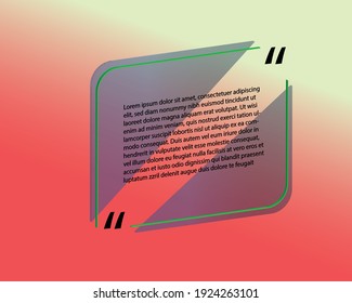 Vector quote mock up. Quote speech bubble template