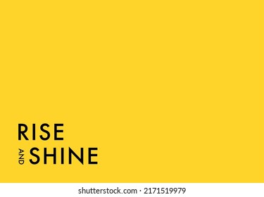 Vector quote, rise and shine, presentation template