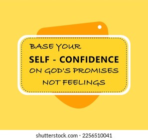 vector quote, self confidence on God's promises