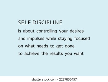 vector quote, self discipline to achieve the results you want