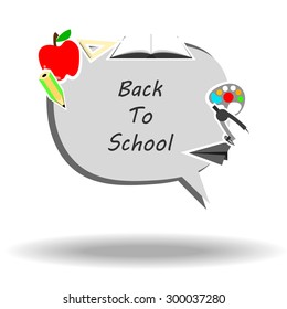 Vector : Quote symbol back to school concept