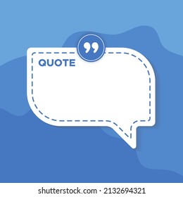 Vector Of Quote Template. Good For Quote Post, Quote Design, Quote Content, Etc.