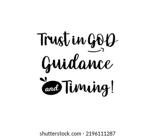 vector quote, trust in god guidance and timing