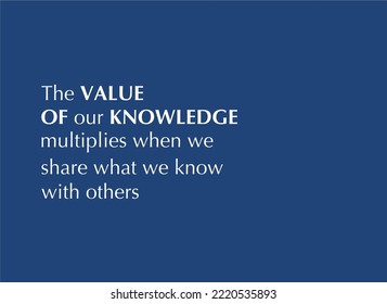 vector quote, the value of our knowledge