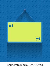 Vector Quotes Banner Design, Long Shadow Style Flat Background