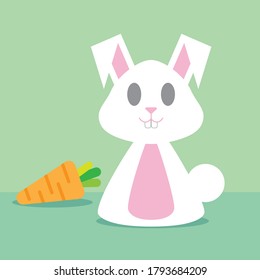 tarjeta linda para el conejo vectorial