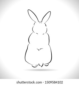 Vector of a rabbit design on white background. Wild Animals. Rabbit logo or icon. 