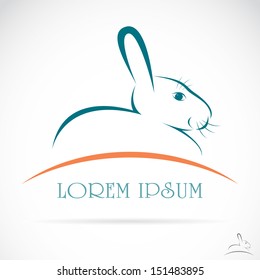 Vector of a rabbit design on white background. Wild Animals. Easy editable layered vector illustration.