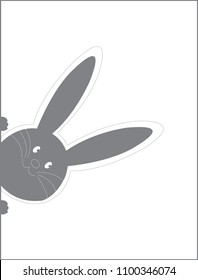 Vector rabbit in the frame on white background