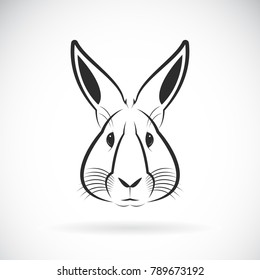 Vector of a rabbit head design on white background. Wild Animals. Vector illustration.