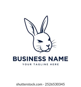 vector of rabbit head logo