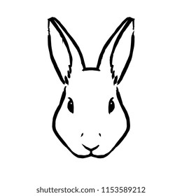 Vector Rabbit Illustration Isolated On White Background