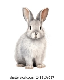 Vector rabbit isolated on a white background