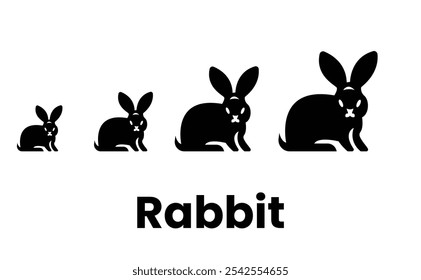 Vector rabbit  logo design template
