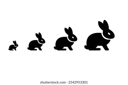 Vector rabbit  logo design template
