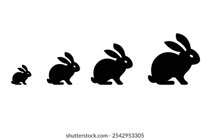 Vector rabbit  logo design template
