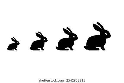 Vector rabbit  logo design template
