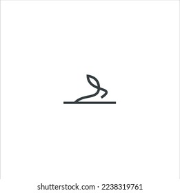 Vector rabbit logo on the white background, inspiration symbol rabbit. 