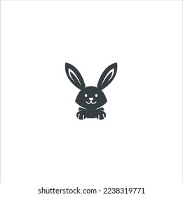 Vector rabbit logo on the white background, inspiration symbol rabbit. 