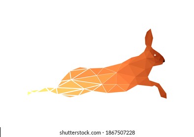 Conejo vectorial de bajo estilo polaco