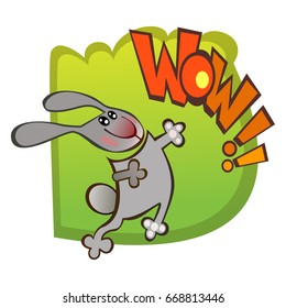 vector rabbit on a white background