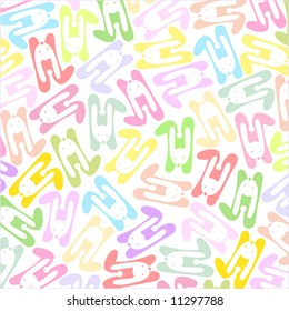 vector rabbit pattern