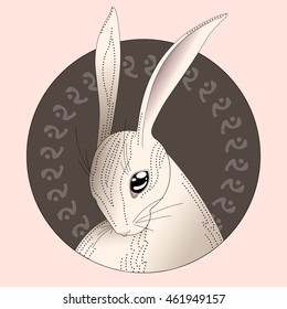 Vector rabbit portrait