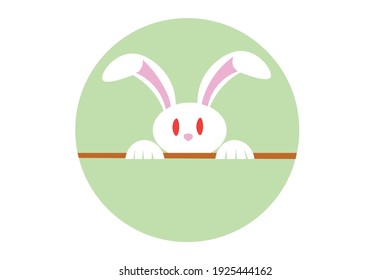 Vector Rabbit with Red Eyes