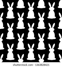 Vector rabbit seamless pattern. Bunny background. Easter seamless pattern