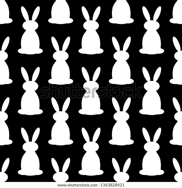 Vector Rabbit Seamless Pattern Bunny Background Stock Vector Royalty Free 1363828421 2109