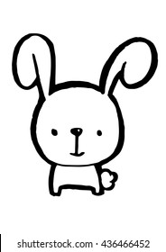 vector  Rabbit white background. illustration rabbit.