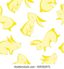 Vector Rabbits seamless pattern. Child's clothes design. Can be used for Special occasions, for Wrapping and different Cards.