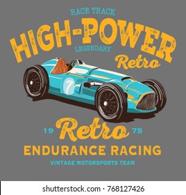 vector race car illustration 