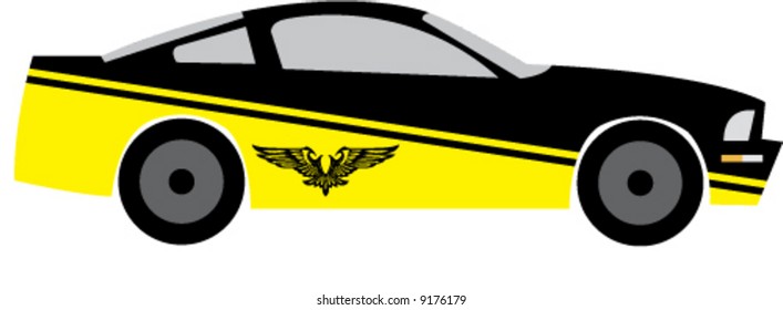 vector race car illustration