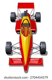 Vector Race car isolated. Available EPS-10 vector format separated by groups and layers with transparency effects for one-click repaint