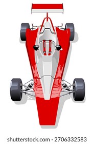 Coche de la carrera del Vector aislado. Formato de Vector EPS-10 disponible separado por grupos y capas con efectos de transparencia para repintar un Hacer clic