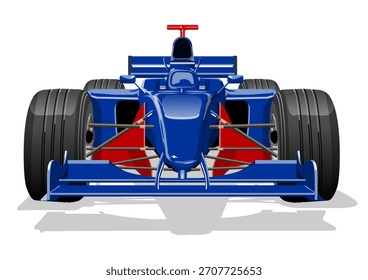 Vector Race car isolated. Available EPS-10 vector format separated by groups and layers with transparency effects for one-click repaint