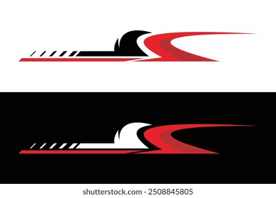  Vector race car stickers Stripe vector template EPS 10